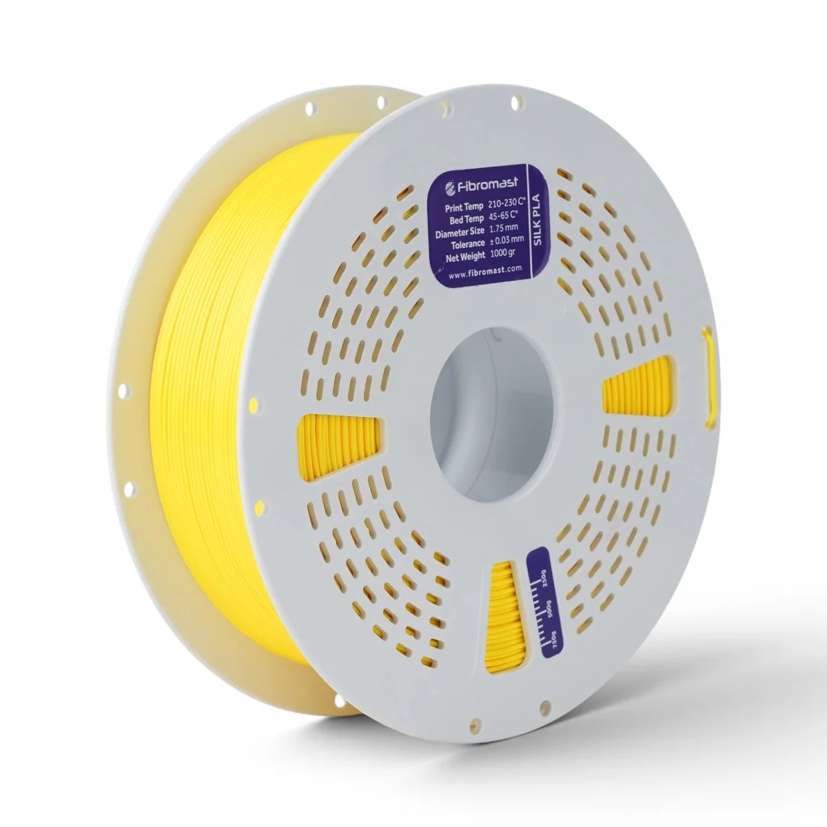 fibromast silk pla filament royal sarı 1.75 mm 1 kg