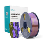 Sunlu Silk Üç Renkli PLA+ (PLA Plus) Filament - Siyah-Altın-Mor