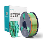 Sunlu Silk Üç Renkli PLA+ (PLA Plus) Filament - Turuncu-Mavi-Yeşil