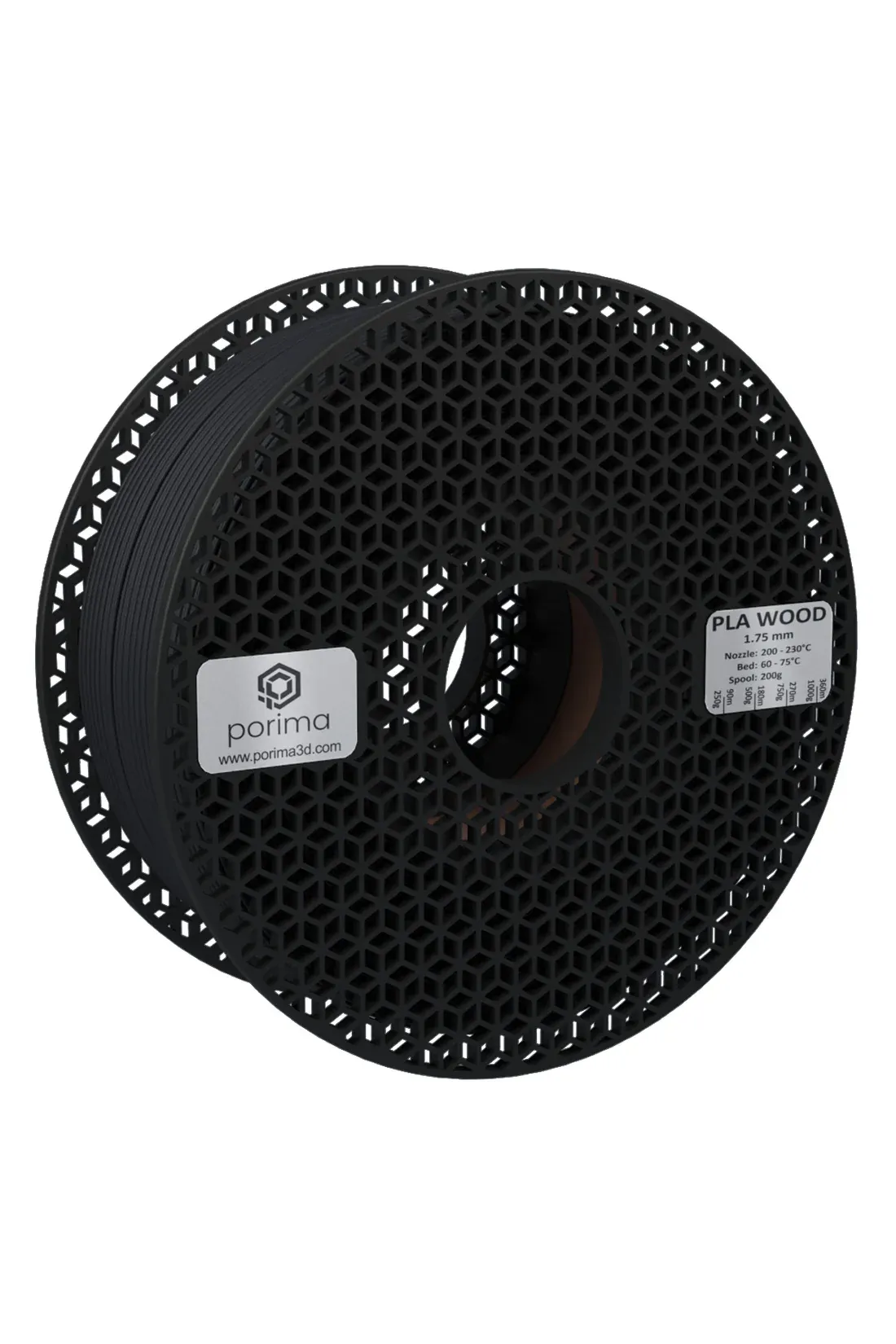 Porima Wood PLA Ahşap Katkılı Filament Dark Wood