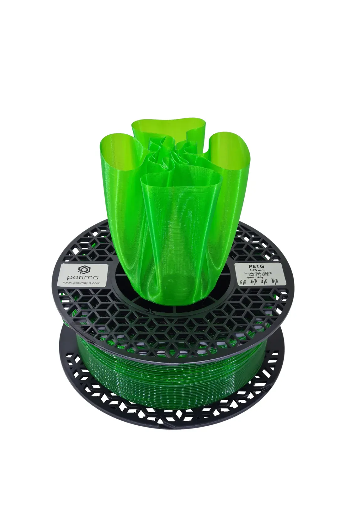 Porima Transparan PETG Filament Neon Yeşil