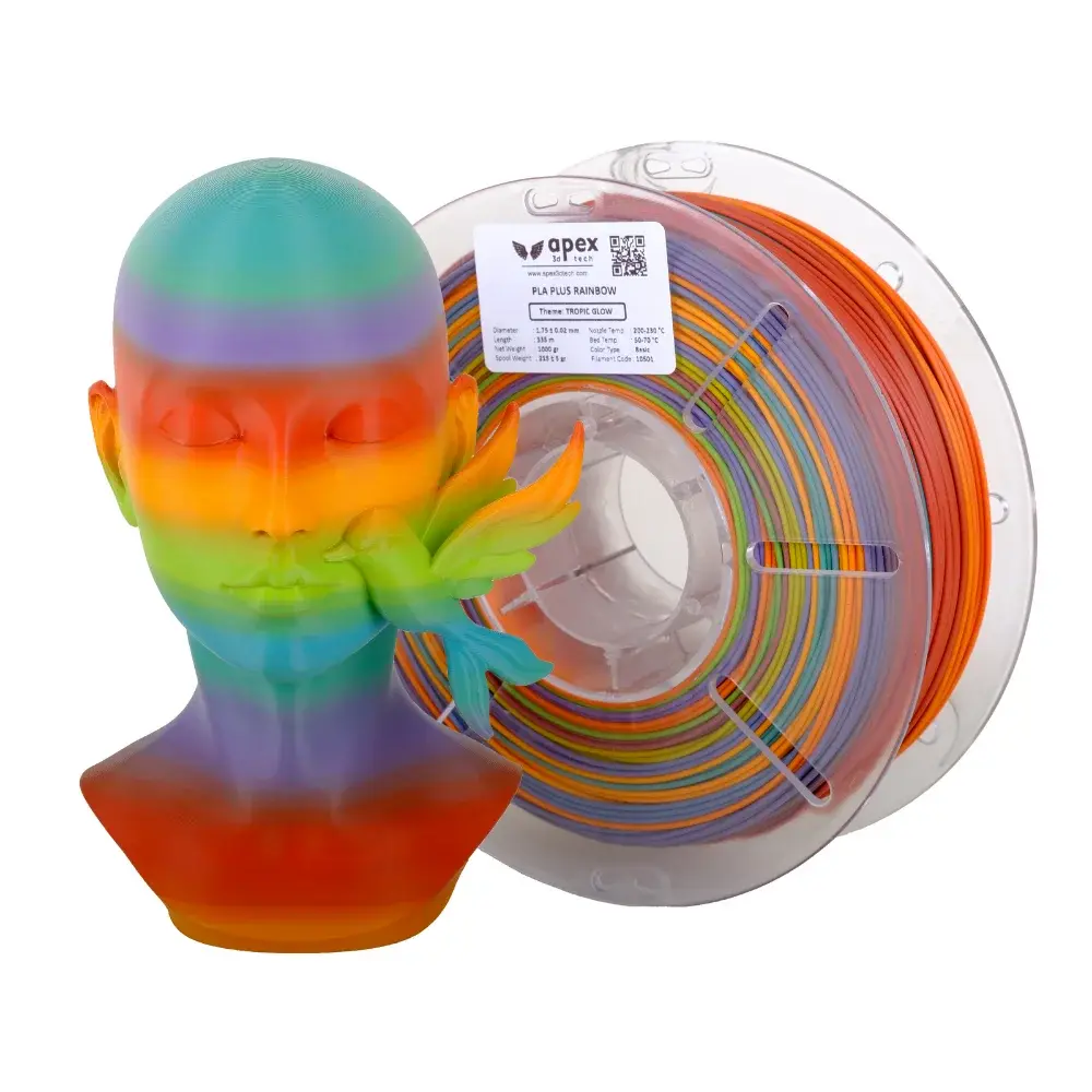 Apex Rainbow PLA+ Filament Tropik Işıltı