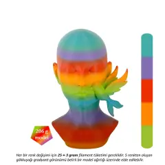 Apex Rainbow PLA+ Filament Tropik Işıltı