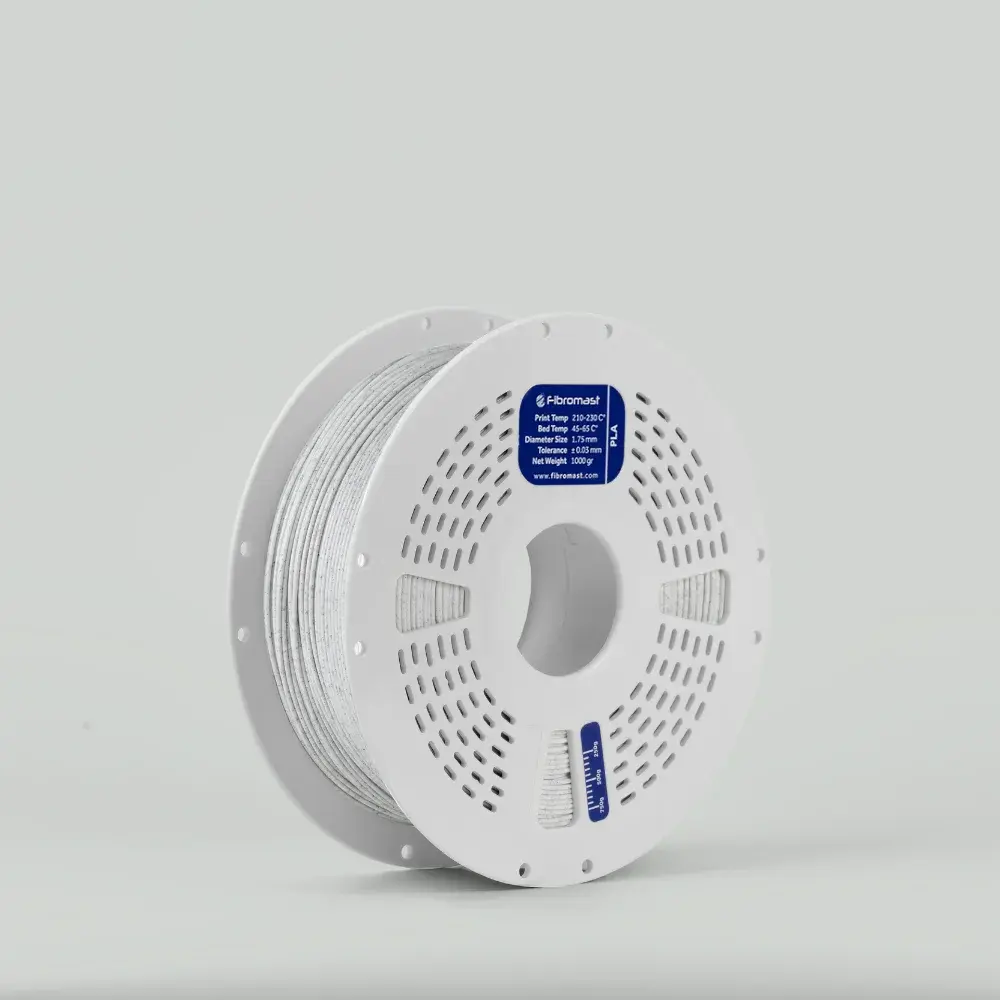 Fibromast Marble Mermer Desenli PLA Filament Beyaz