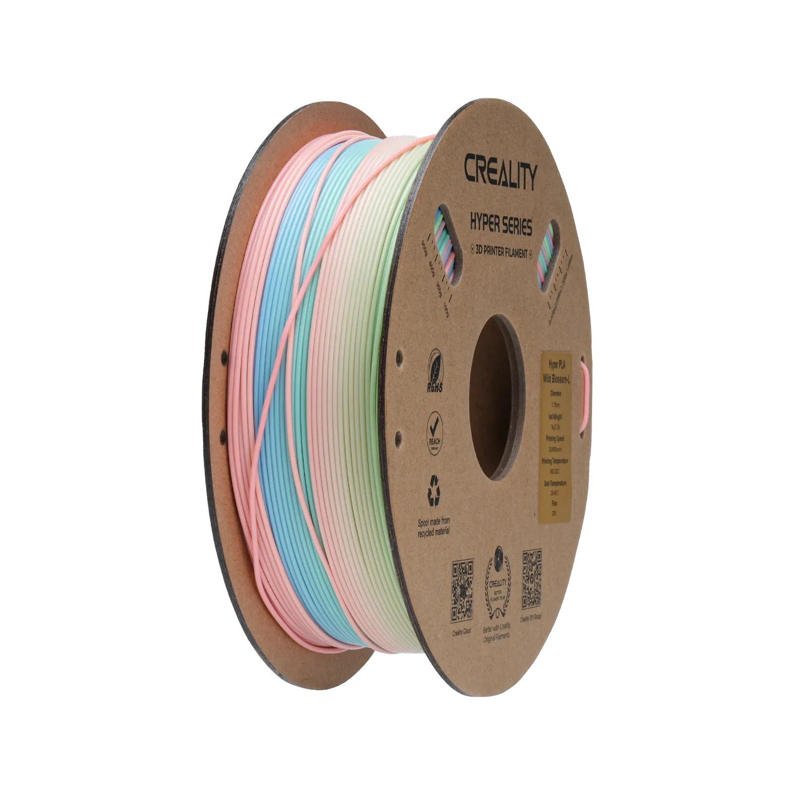 Creality Hyper PLA Filament Rainbow Wild Blossom Long