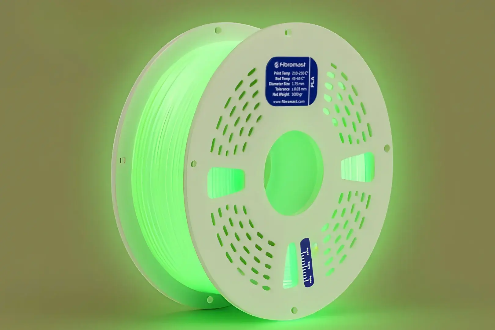 Fibromast Glow Karanlıkta Parlayan PLA Filament Glow Green