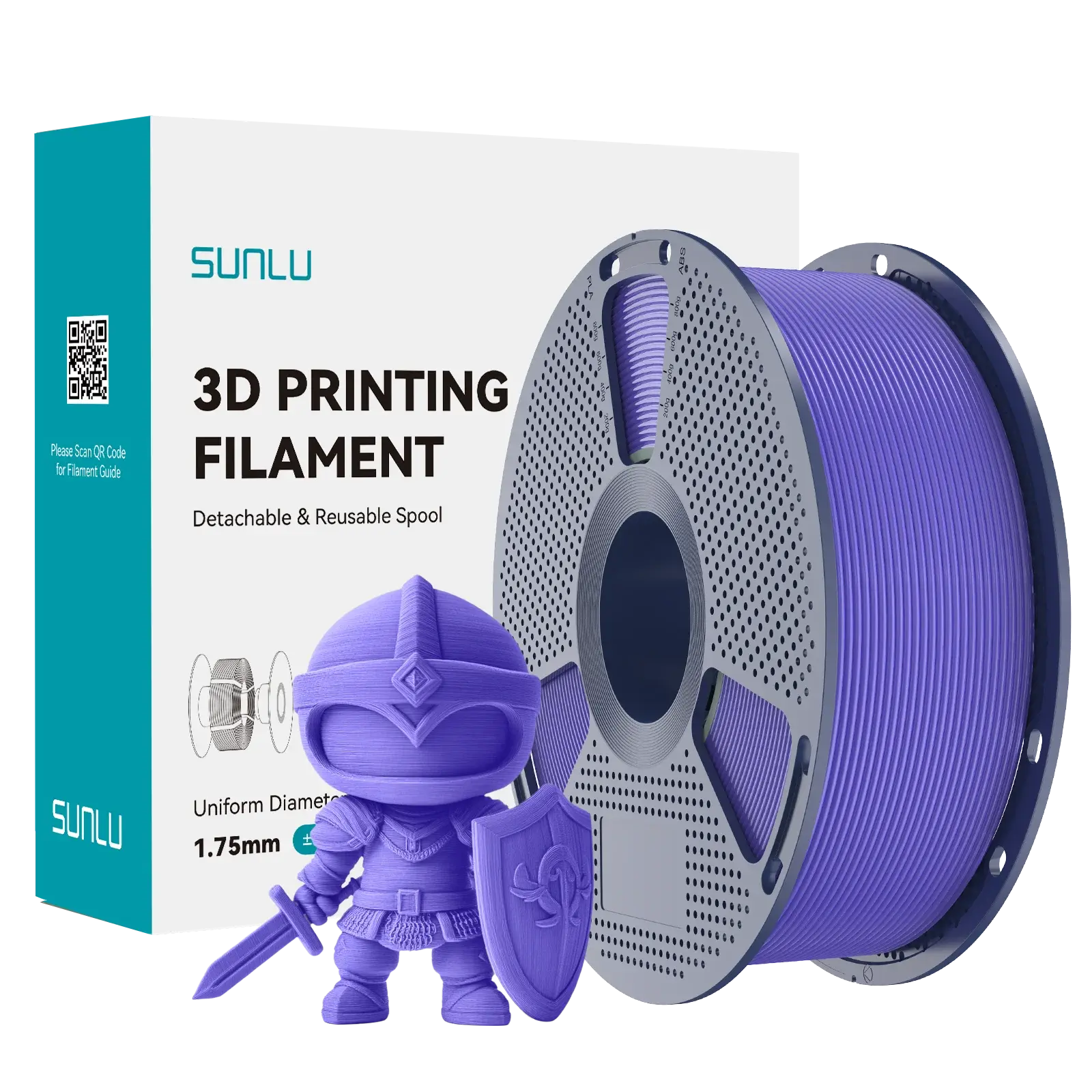 Sunlu PLA+ (PLA Plus) Filament Mor (Lavender Purple)