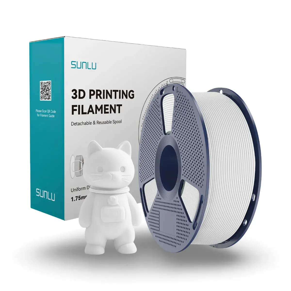 Sunlu Mat PLA Filament Beyaz (White)
