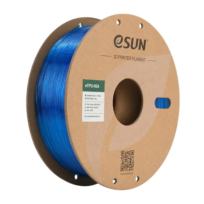 eSUN TPU-95A Filament Transparan Mavi