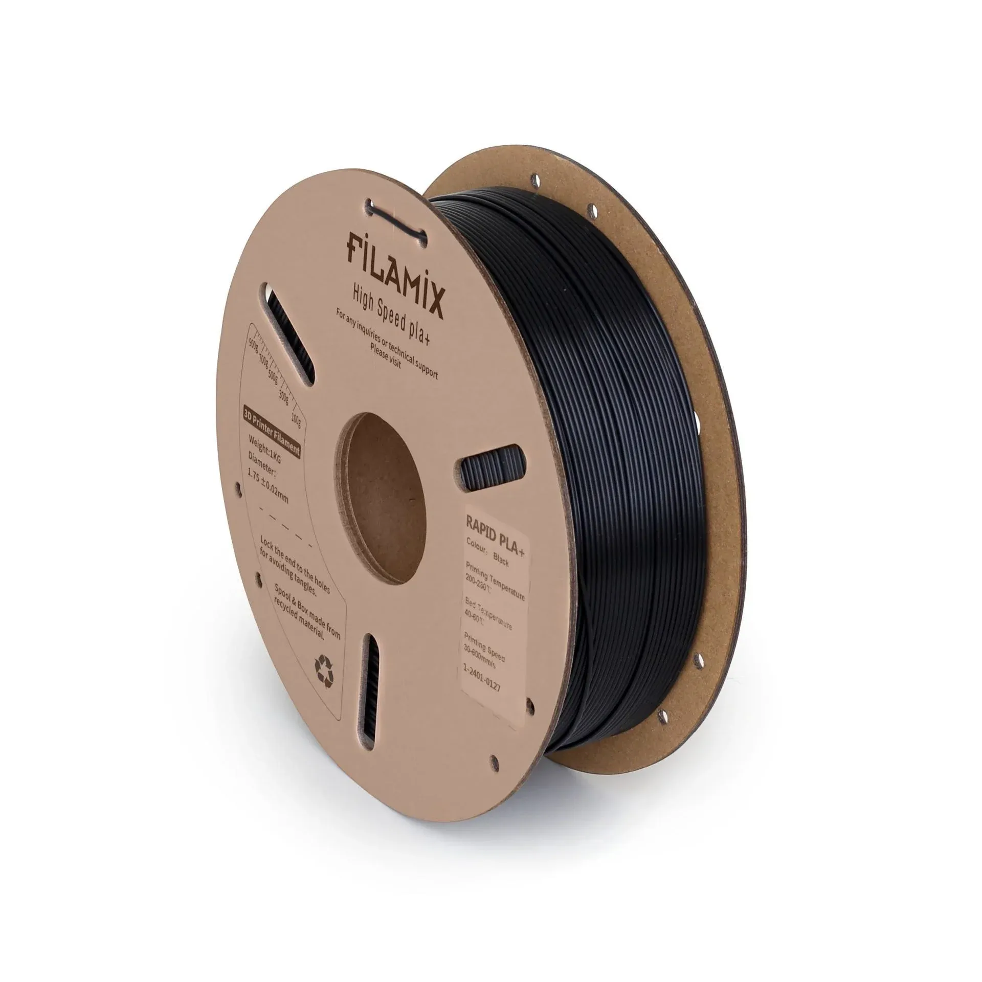 Filamix Hyper PLA+ Filament Siyah