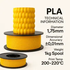Filetto PLA Plus (PLA+) Filament Sarı