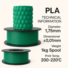 Filetto PLA Plus (PLA+) Filament Yeşil