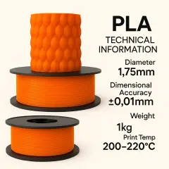 Filetto PLA Plus (PLA+) Filament Turuncu