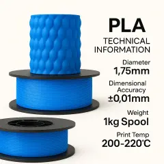 Filetto PLA Plus (PLA+) Filament Mavi