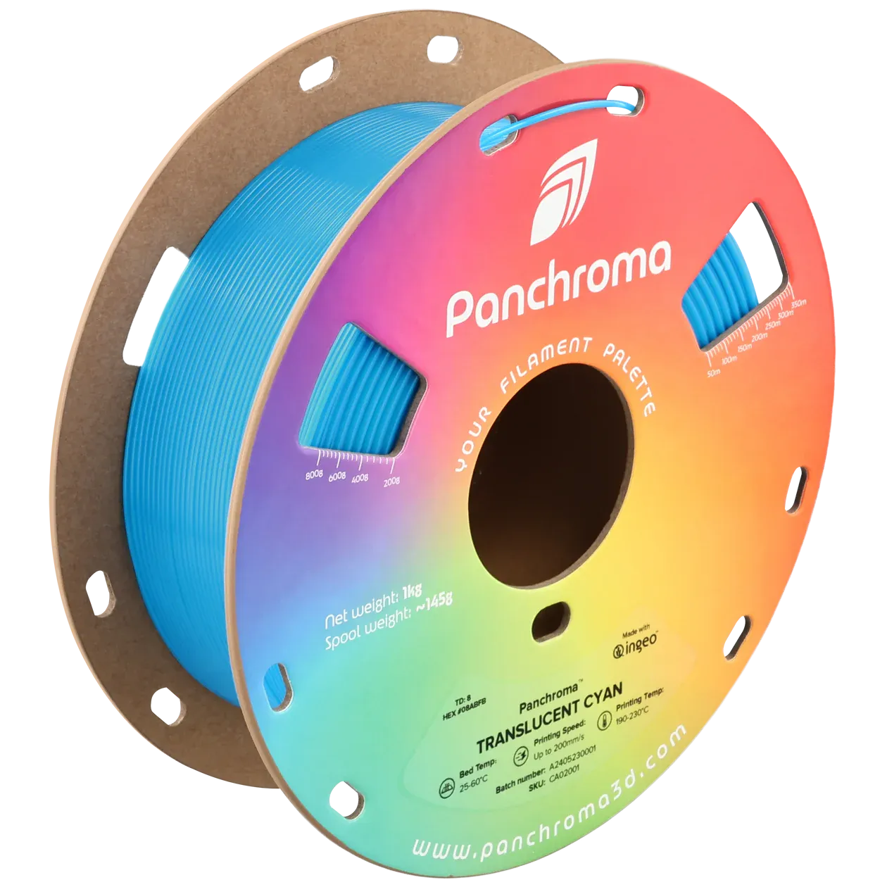 Panchroma Translucent PLA Cyan - Camgöbeği