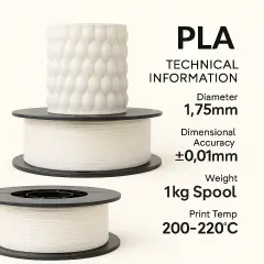 Filetto PLA Plus (PLA+) Filament Soft Beyaz