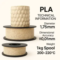 Filetto PLA Plus (PLA+) Filament Bej Mermer