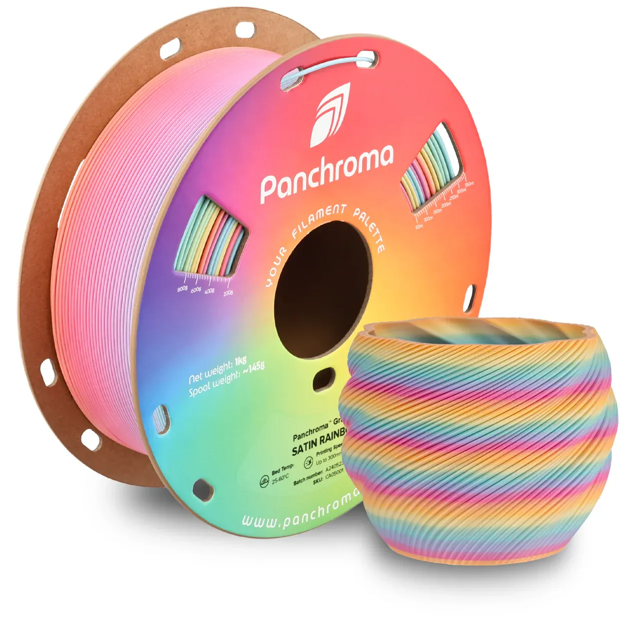 Panchroma Gradient Satin PLA Satin Rainbow - Saten Gökkuşağı