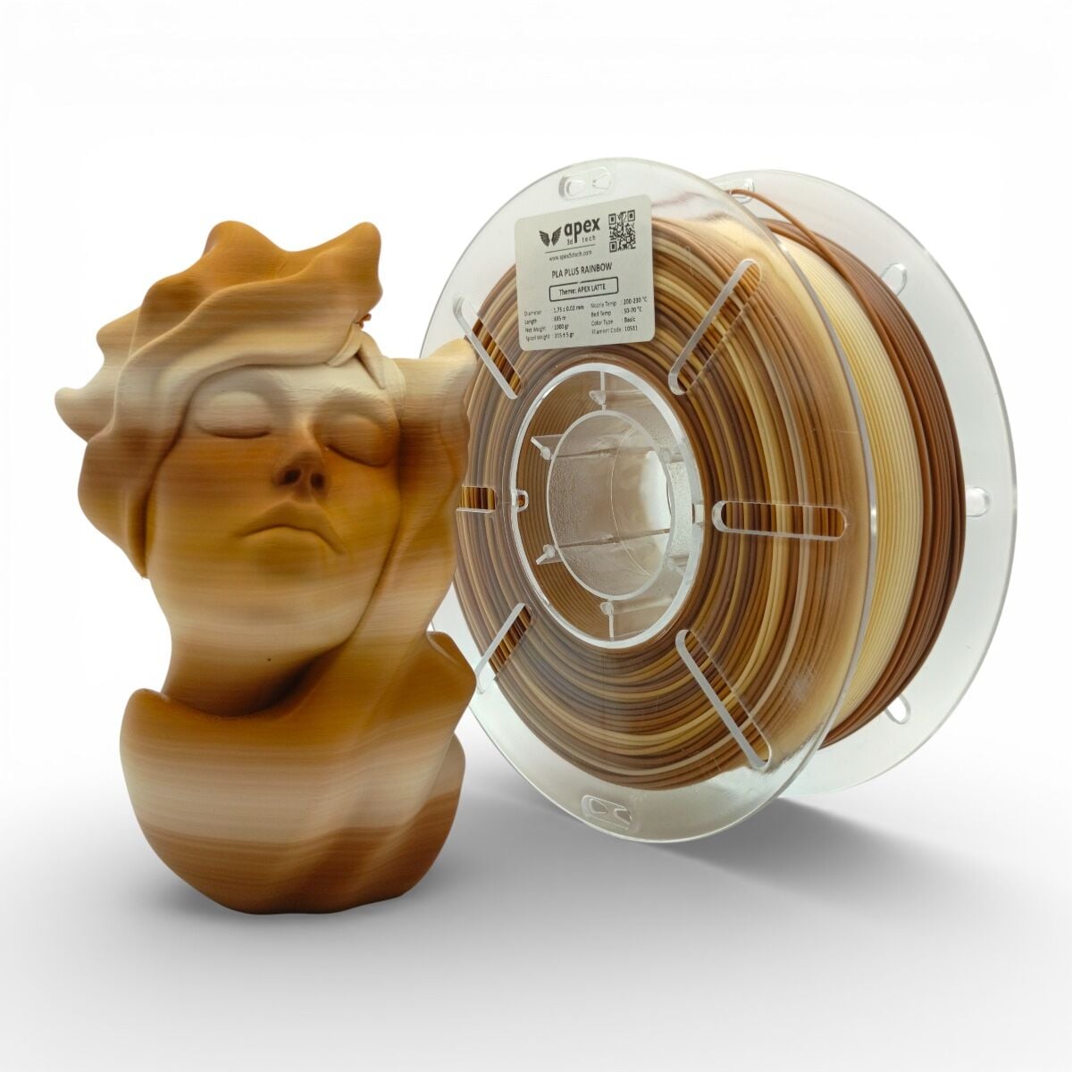 Apex Rainbow PLA+ Filament Latte