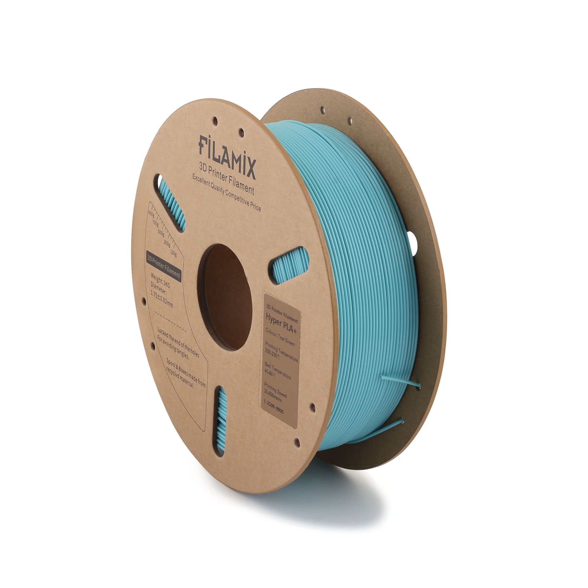 Filamix Hyper PLA+ Filament 1.75 mm 1 Kg - Teal Green