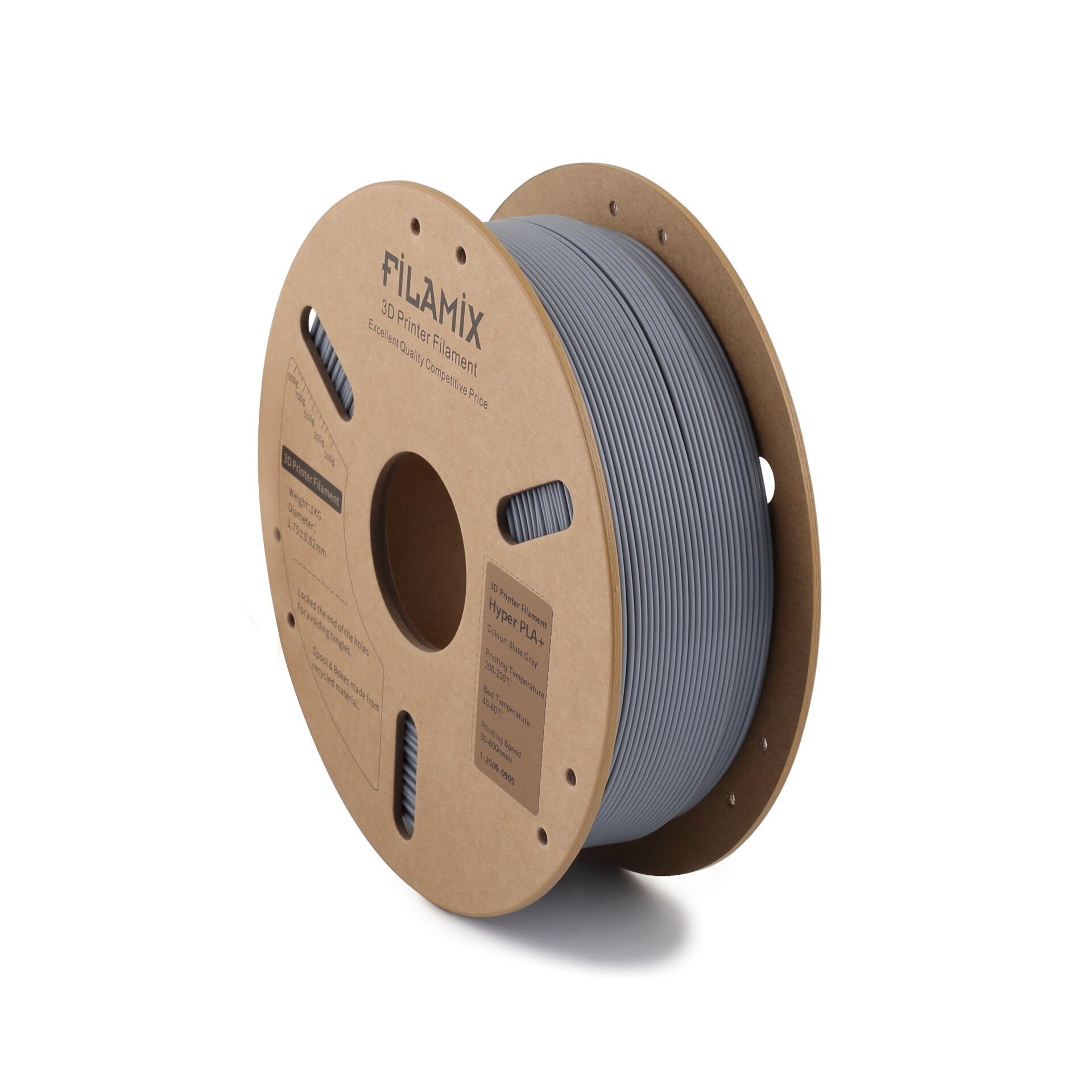 Filamix Hyper PLA+ Filament 1.75 mm 1 Kg - Slate Grey