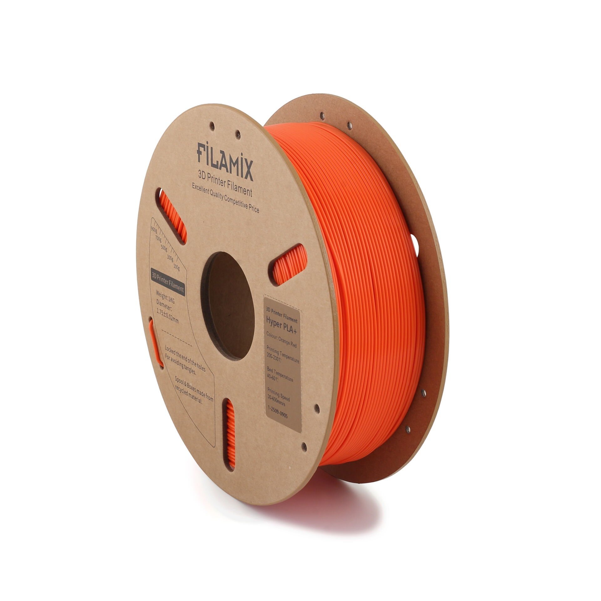 Filamix Hyper PLA+ Filament 1.75 mm 1 Kg - Orange Red (Koyu Turuncu)