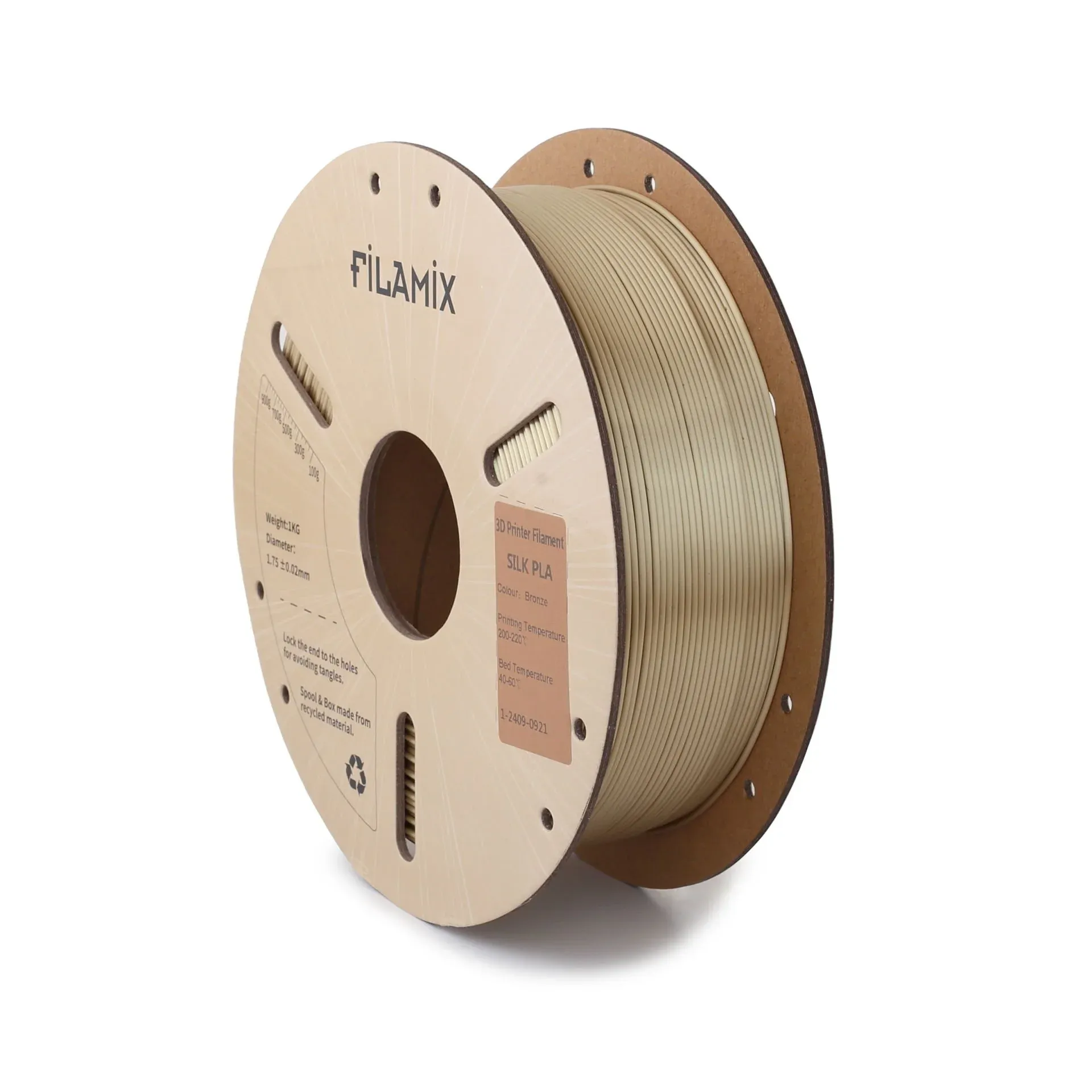 Filamix Silk PLA Filament 1.75 mm 1 Kg - Bronz