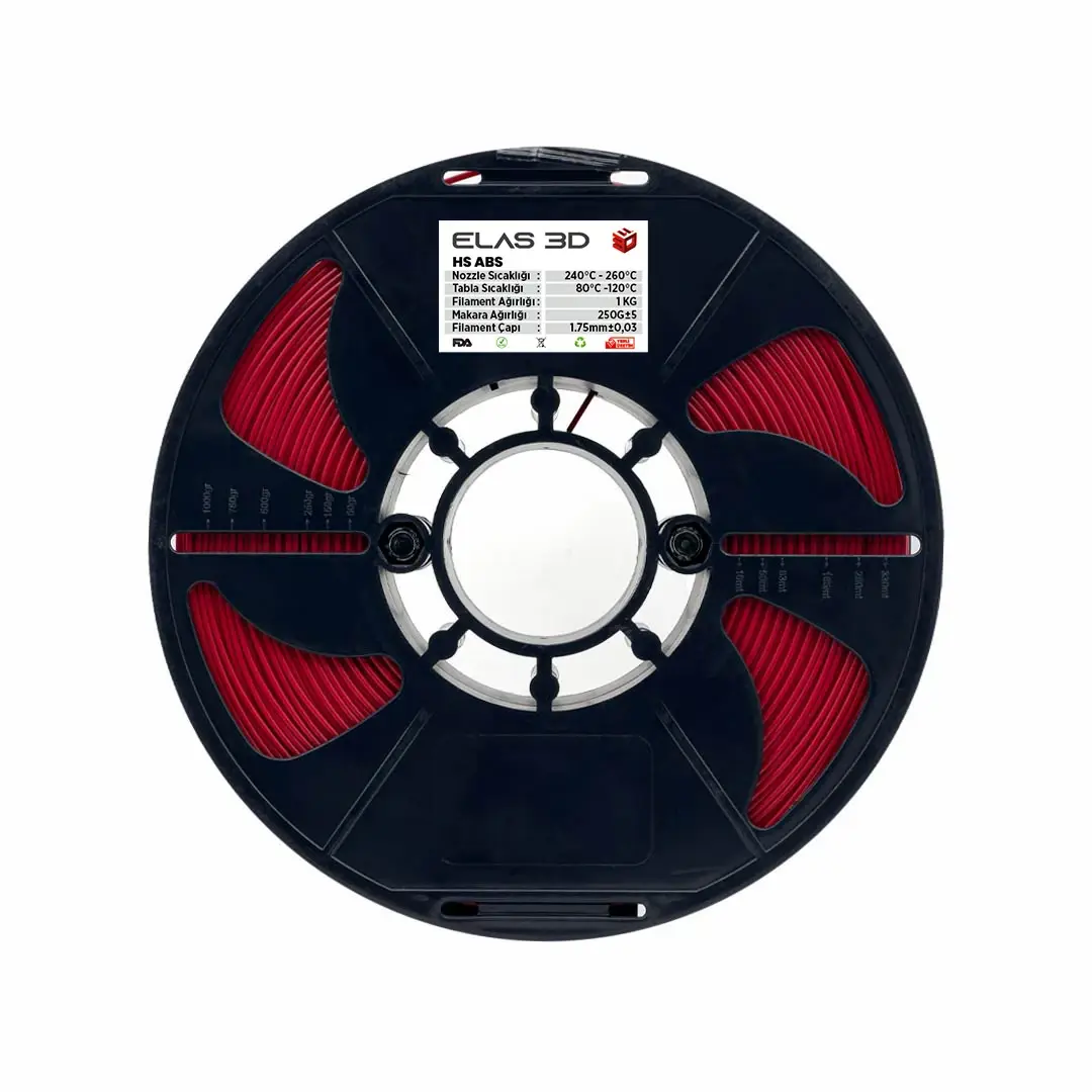 Elas HS-ABS Filament Kırmızı