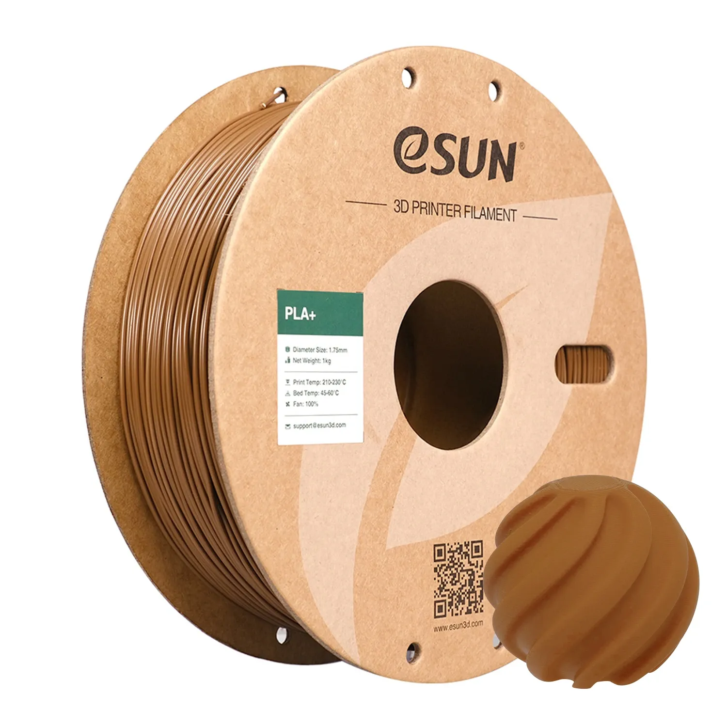 eSUN PLA+ (PLA Plus) Filament 1.75 mm 1 Kg - Kahverengi