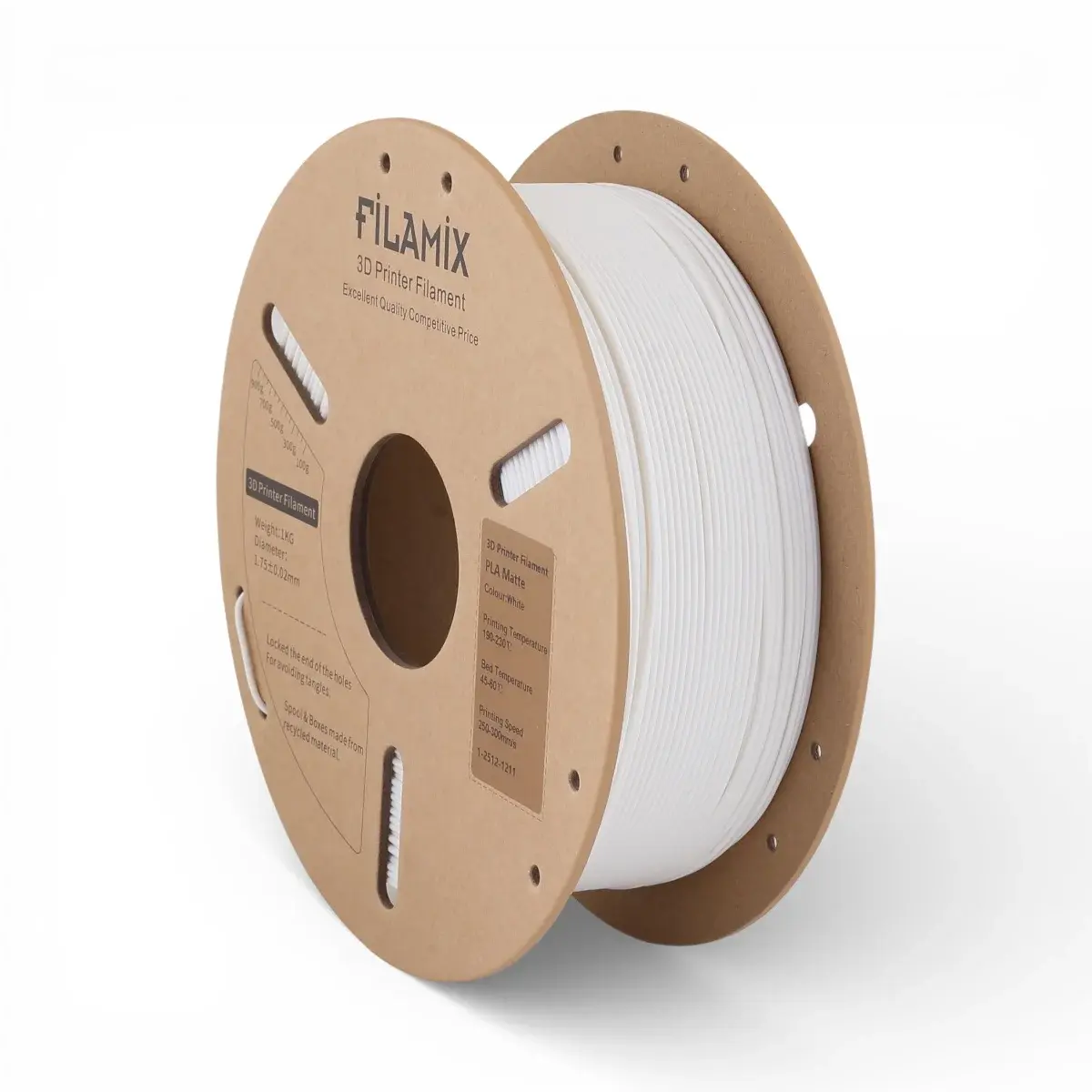 Filamix Mat PLA Filament Beyaz