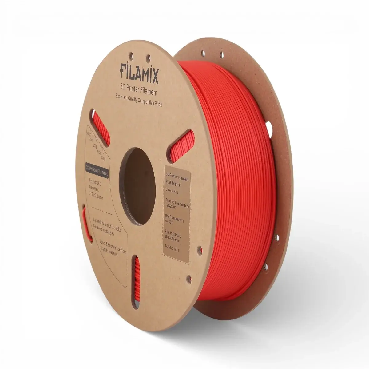 Filamix Mat PLA Filament Kırmızı