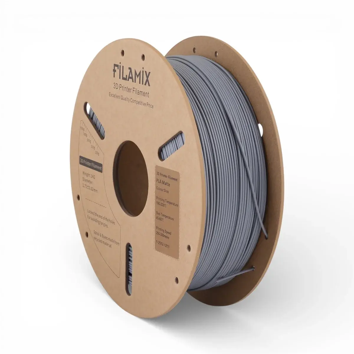 Filamix Mat PLA Filament Gri