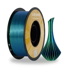 Kingroon Çift Renkli Silk PLA Filament 1.75 mm 1 Kg - Yeşil-Mavi