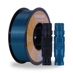 Kingroon Çift Renkli Silk PLA Filament 1.75 mm 1 Kg - Siyah-Mavi