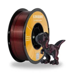 Kingroon Çift Renkli Silk PLA Filament 1.75 mm 1 Kg - Siyah-Kırmızı