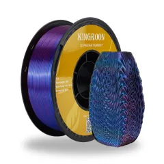 Kingroon Çift Renkli Silk PLA Filament 1.75 mm 1 Kg - Mavi-Kırmızı