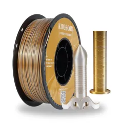 Kingroon Çift Renkli Silk PLA Filament 1.75 mm 1 Kg - Altın-Gümüş