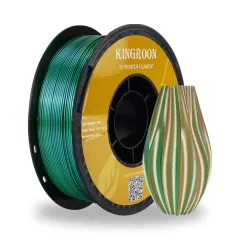 Kingroon Üç Renkli Silk PLA Filament 1.75 mm 1 Kg - Mavi-Yeşil-Turuncu