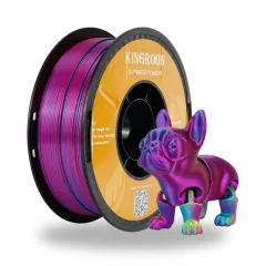 Kingroon Üç Renkli Silk PLA Filament 1.75 mm 1 Kg - Altın-Fuşya-Mavi