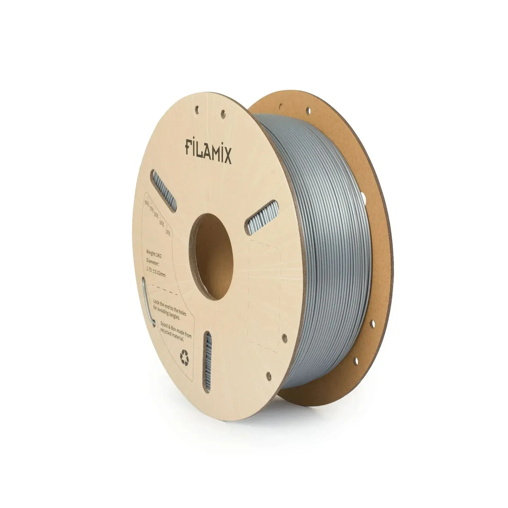 Filamix PLA Plus (PLA+) Filament 1.75 mm 1 Kg - Gümüş